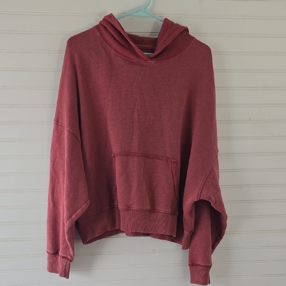 American Eagle Outfitters Maroon Oversized Hoodie